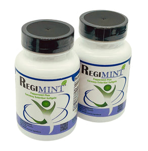 Regimint: Peppermint Oil Plus Caraway Enteric Capsules For IBS(2 pack / 120 Caps.)