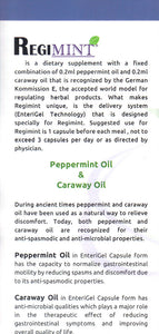 Regimint: Peppermint Oil Plus Caraway Enteric Capsules For IBS(2 pack / 120 Caps.)